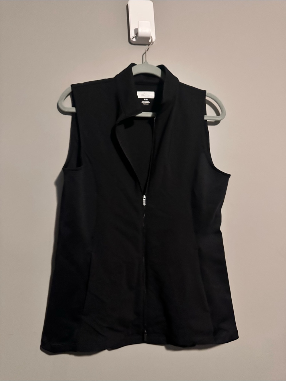 Greg Norman Collection Black Zip-Up Sleeveless Vest